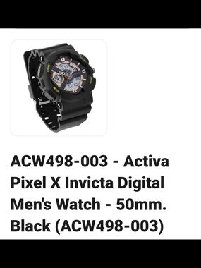 Invicta Black and Rose Gold Sport Digital Hybrid Men's Watch